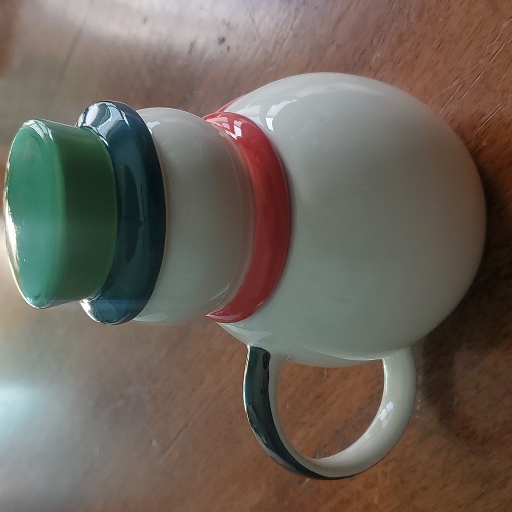 Pier 1 Tea Infuser/Steeper Cup Holiday Snowman Christmas Coffee Mug - Picture 7 of 13